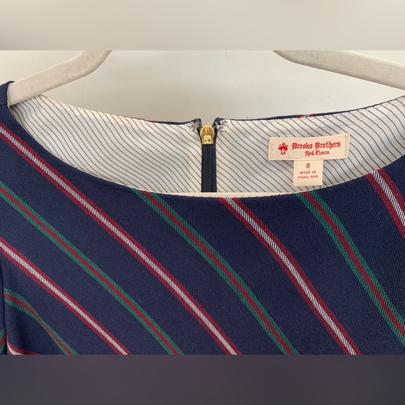 Brooks Brothers Red Fleece Striped Dress - Picture 4 of 9